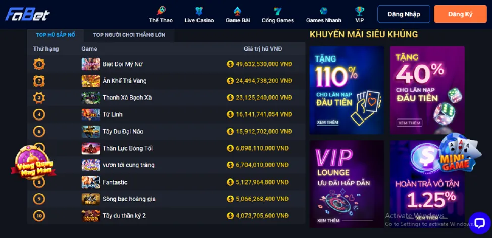Khuyến mãi độc quyền khi tải ứng dụng win911